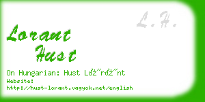 lorant hust business card